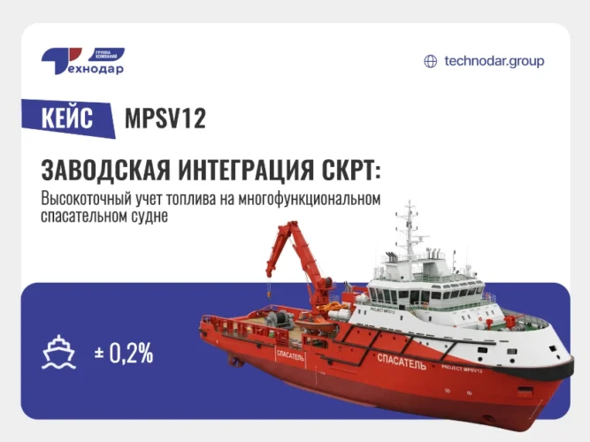 Заводская интеграция СКРТ на многофункциональном судне проекта MPSV12: Кейс высокоточного учета